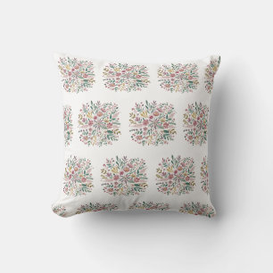 Elegante, moderne, wilde Blume in Aquarell Kissen