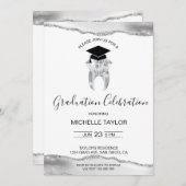 Elegante Moderne Zahnarztgraduiertengruppe Einladung (Vorne/Hinten)