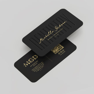 Elegante Moderne Zahnärztin Orthodontist Monogram Visitenkarte