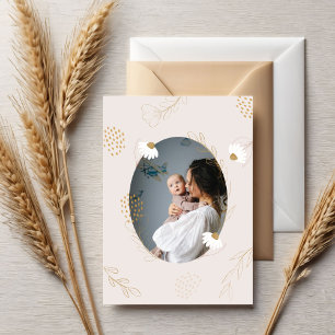 Elegante moderne zarte Blumen-Muttertags-Karte Karte