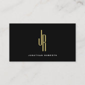 Elegante, moderne, zwei erste Monogramm-Visitenkar Visitenkarte (Vorderseite)