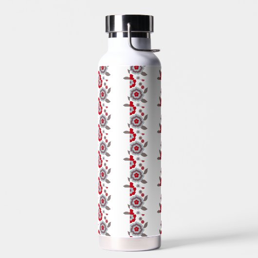 Elegante ModerneChic Blume Trinkflasche (Links)