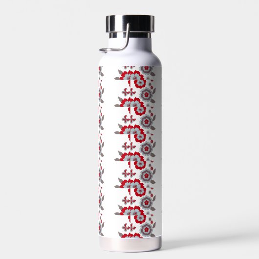 Elegante ModerneChic Blume Trinkflasche (Rechts)
