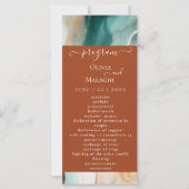 Elegante Modernes Abstraktes Agate Terracotta auf (Vorderseite)