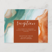 Elegante Modernes Abstraktes Agate Terracotta auf Begleitkarte (Vorderseite)