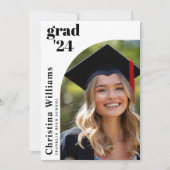 Elegante Modernes Foto Hochschule Abschluss Ankündigung (Vorderseite)