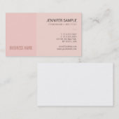 Elegante Modisch Blush Pink Kreativ Schlicht Trend Visitenkarte (Vorne/Hinten)