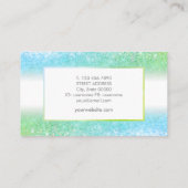 Elegante modische Luxe grüne Visitenkarte (Rückseite)