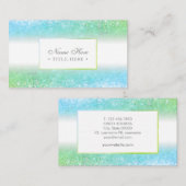 Elegante modische Luxe grüne Visitenkarte (Vorne/Hinten)