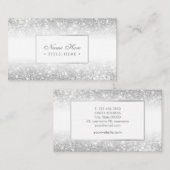 Elegante modische Luxe silberne Visitenkarte (Vorne/Hinten)