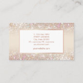 Elegante modische PastellgoldVisitenkarte Visitenkarte (Rückseite)