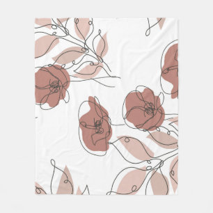 Elegante Mohnblumen-Blume Nahtloses Muster Fleecedecke