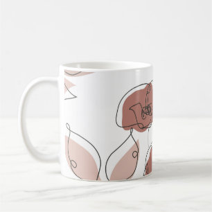 Elegante Mohnblumen-Blume Nahtloses Muster Kaffeetasse