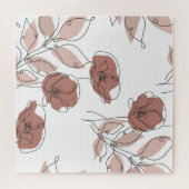 Elegante Mohnblumen-Blume Nahtloses Muster Puzzle (Horizontal)