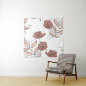 Elegante Mohnblumen-Blume Nahtloses Muster Wandteppich (Beispiel)