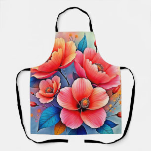 Elegante Mohnblumen: Strahlende Naturkunst Schürze