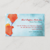 Elegante Mohnfeldart Inspiriert Visitenkarte (Rückseite)