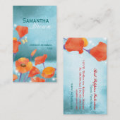 Elegante Mohnfeldart Inspiriert Visitenkarte (Vorne/Hinten)