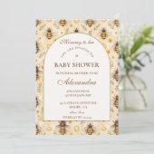 Elegante Mommy-to-Bee-Babyparty Einladung (Stehend Vorderseite)