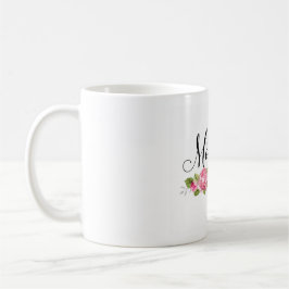 Elegante Moms-Typografie mit Rosen Kaffeetasse