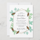 Elegante Monarch Butterfly Hochzeit Einladung (Vorderseite)