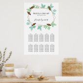 Elegante Monarch Butterfly Hochzeitstabelle Poster (Küche)