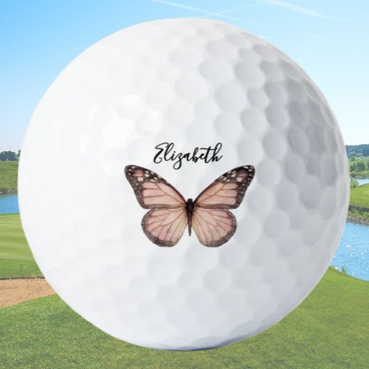 Elegante Monarch Butterfly Personalisiert Ladys Golfball