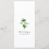 Elegante Monarch Butterfly Wedding Menükarte (Rückseite)