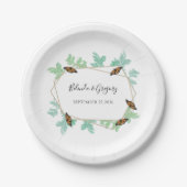 Elegante Monarch Butterfly Wedding Pappteller (Vorderseite)