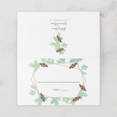 Elegante Monarch Butterfly Wedding Platzkarte (Außenseite Aufgefaltet)