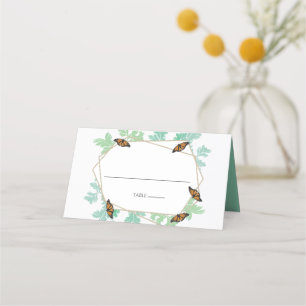 Elegante Monarch Butterfly Wedding Platzkarte