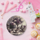 Elegante mondäne Teeparty-Teller aus Papier in Zwi Pappteller (Party)