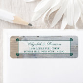 Elegante Mongram & Aquamarin Scallop Beach Hochzei (Insitu)