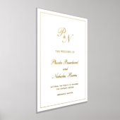 Elegante Mongram formale Gold Traditionelle Hochze Foliendrucke (Ablage )