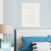 Elegante Mongram formale Gold Traditionelle Hochze Foliendrucke (In Situ (Schlafzimmer))