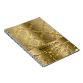 Elegante monochromatische Goldmasken und Spitzen Notizblock (Rechte Seite)