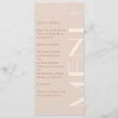 Elegante monochromatische Große Hochzeit Menükarte (Vorderseite)