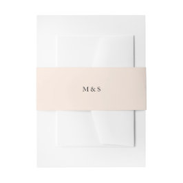 Elegante monochromatische Pastellfarben Personalis Einladungsbanderole