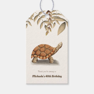 Elegante monochromatische Riesen Tortoise Danke Geschenkanhänger