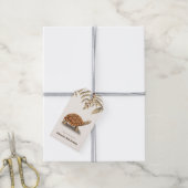 Elegante monochromatische Riesen Tortoise Danke Geschenkanhänger (Mit Garn)