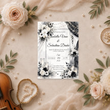 Elegante monochrome Hochzeit