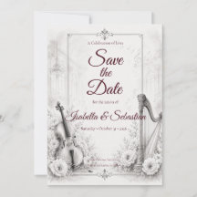 Elegante monochrome musikalische Hochzeit