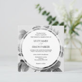 Elegante monochrome Vintage französische Rose (Stehend Vorderseite)