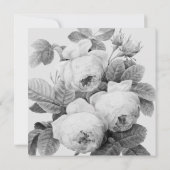Elegante monochrome Vintage französische Rose (Rückseite)