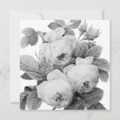 Elegante monochrome Vintage französische Rose (Rückseite)