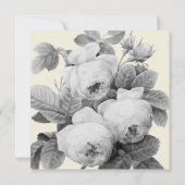 Elegante monochrome Vintage französische Rose (Rückseite)