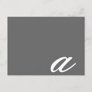Elegante Monogram A Black and White Card Postkarte