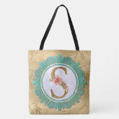 Elegante Monogram Anfangsbuchstaben mit Mandala Tasche (Vorderseite)