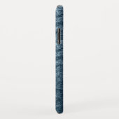 Elegante Monogram Aquamarin Aqua Blue Velvet Case-Mate iPhone Hülle (Hinten/Rechts)