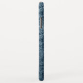 Elegante Monogram Aquamarin Aqua Blue Velvet Case-Mate iPhone Hülle (Hinten/Rechts)